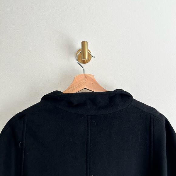 Cocoon By Elizabeth Geisler High Street Swing Cape Coat Black 12 - Picture 7 of 7